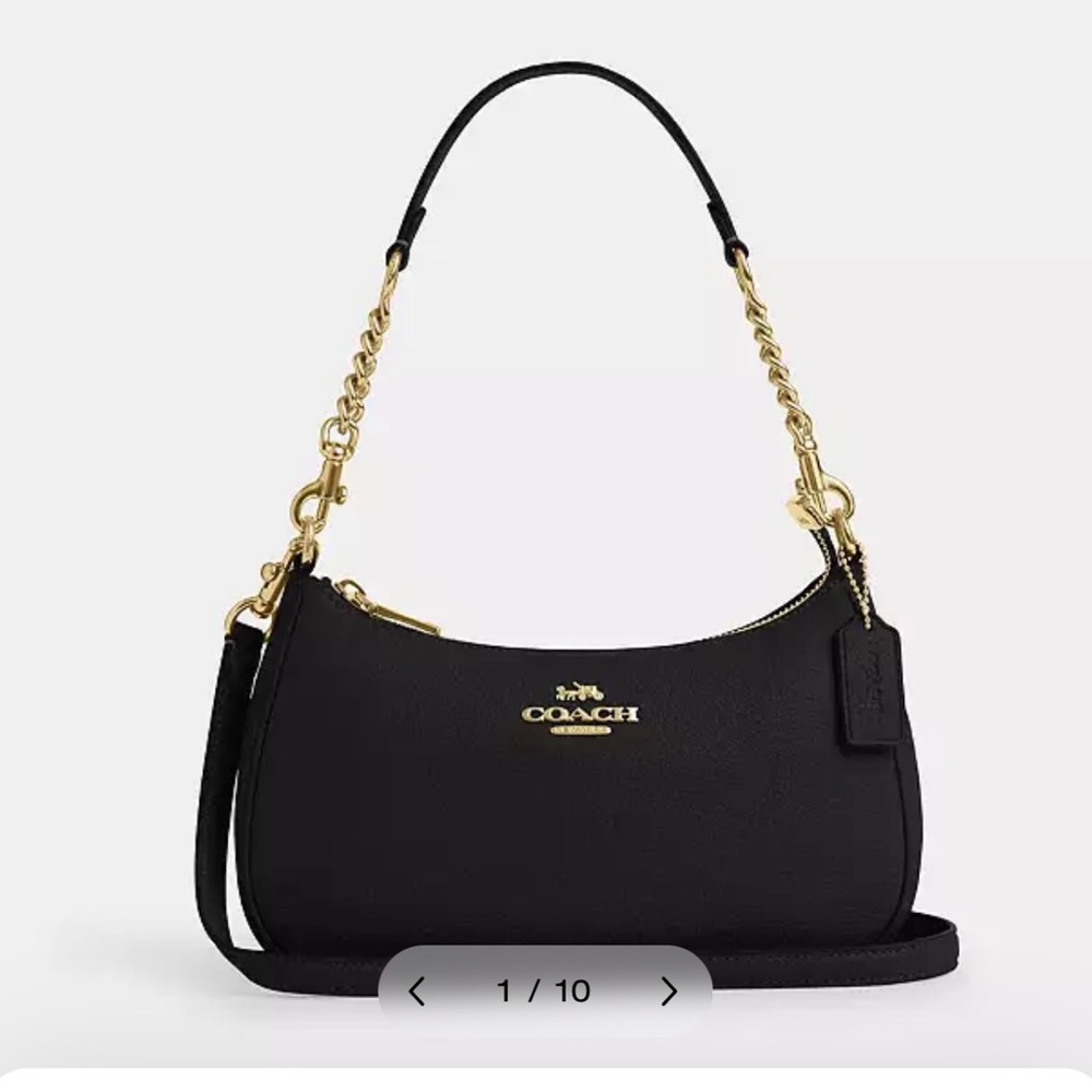 Coach Black and Gold Shoulder Bag